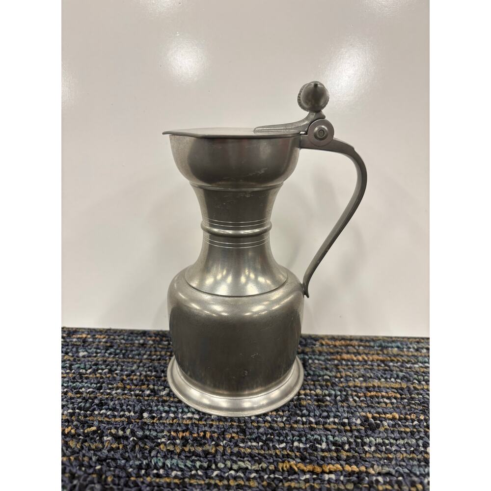 Vintage Royal Holland Pewter Lidded Pitcher Acorn Finial EUC Creamer Coffee Tea